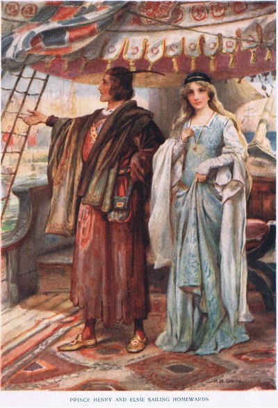 ヘンリー王子とエルシーが家に帰る 作： John Henry Frederick Bacon