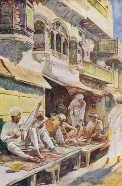 インドのバザーの労働者 作： John Henry Frederick Bacon