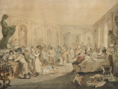 1803年、パリのパレロワイヤルにある「ベリーズ」レストラン 作： John Henry Nixon