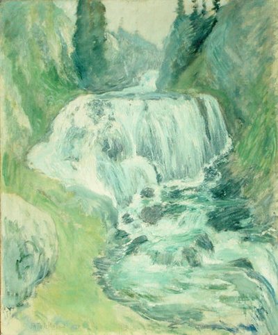 カスケード・ウォーターフォール（油彩・キャンバス） 作： John Henry Twachtman