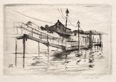 歩道橋、ブリッジポート、コネチカット。 作： John Henry Twachtman