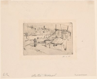 小屋と工場 作： John Henry Twachtman