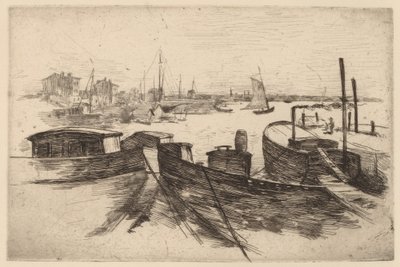 ハーバー、ブリッジポート 作： John Henry Twachtman