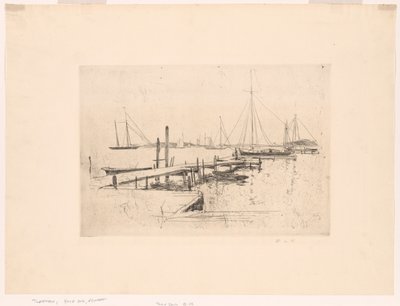 ヨット・ドック 作： John Henry Twachtman