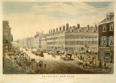 ブロードウェイ、ニューヨーク、パブ。 1850 作： John Hill
