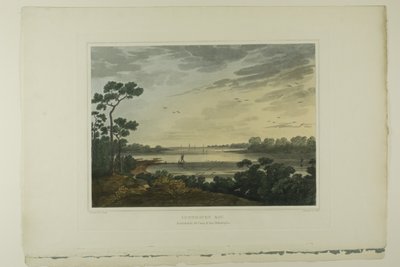 Lynnhaven Bay、Picturesque Views of American Scenery の 2 番目の番号のプレート 1 作： John Hill