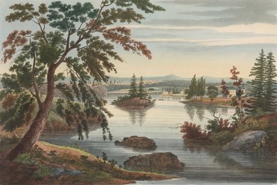 View Near Fort Miller No.10（後にNo.9に変更） of The Hudson River Portfolio, 1822. 作： John Hill