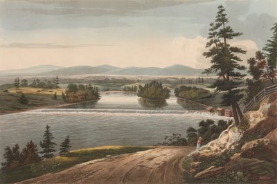 ハドソン川ポートフォリオのサンディ ヒル No. 7 付近の眺め、1822 年から 23 年。 作： John Hill