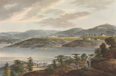The Hudson River PortfolioのWest Point No.16、1825年。 作： John Hill