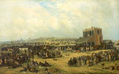 レース前（ノッティンガムレース）、1865 作： John Holland