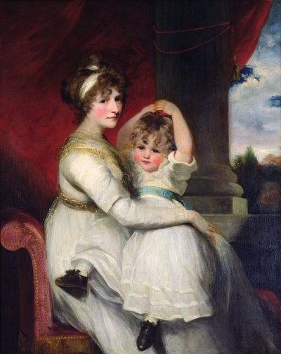 ジョージナ、バサースト伯爵夫人とその息子、1792年 作： John Hoppner