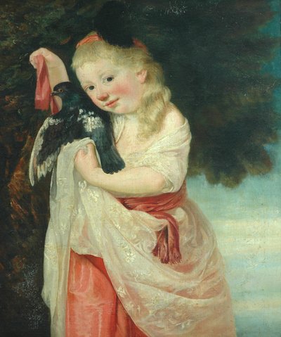 鳥を持つ少女 作： John Hoppner