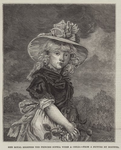 子供時代のソフィア王女殿下 作： John Hoppner
