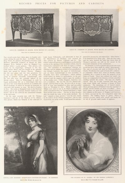 写真とキャビネットの記録的な価格 作： John Hoppner