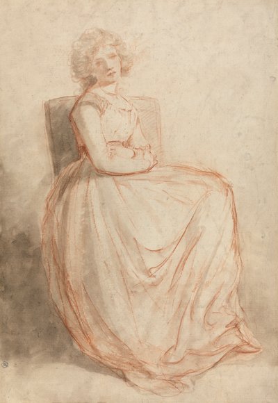 座っている女性の研究 作： John Hoppner