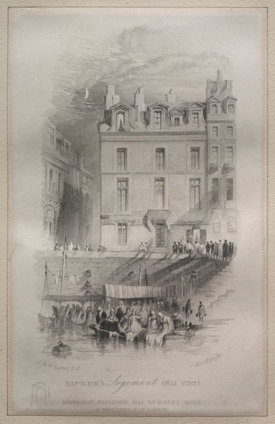 ナポレオンの住居、ケコンティ、1835年。 作： John Horsburgh