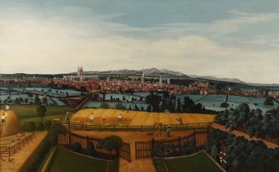 東からのウースターの展望、1750年頃 作： John I Harris