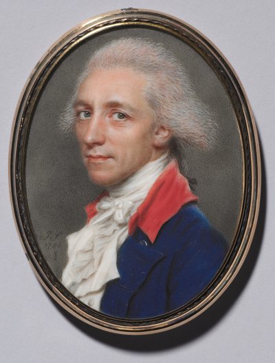 男の肖像、1786年。 作： John I. smart