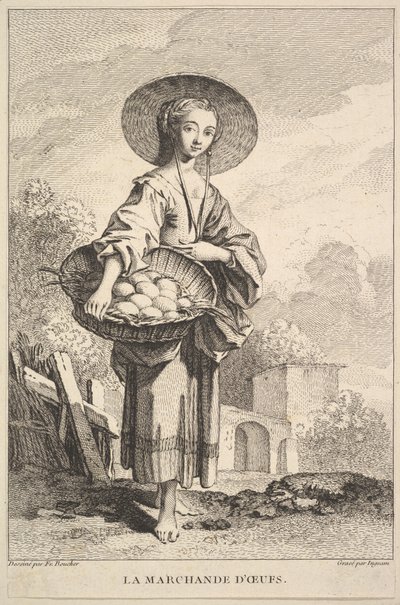 卵商人、1741-63。 作： John Ingram