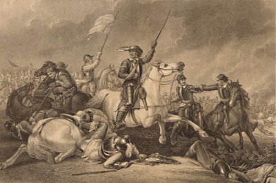 マーストン・ムーアの戦いでのクロムウェル」1886年 作： John J Crew