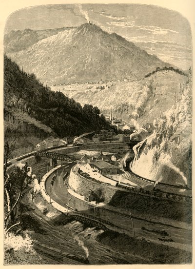 Mauch Chunk and Mount Pisgah」、1872年。   作： John J. Harley