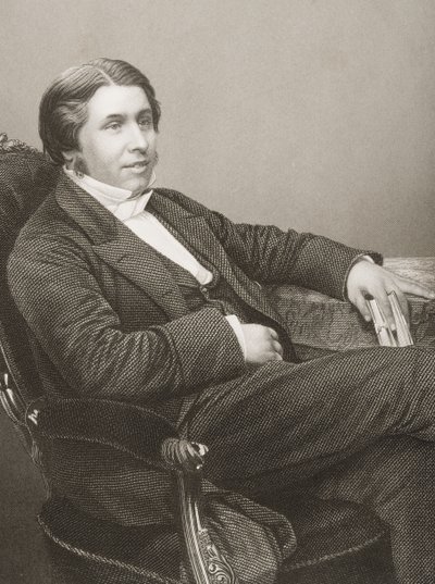 1860年にロンドンで出版された「著名な人物の応接室、第2巻」の写真からDJパウンドが彫刻したチャールズハドンスポルジョン（1834-92） 作： John Jabez Edwin Paisley Mayall
