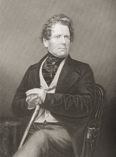 Fox Maule Ramsay（1801-74）ダルハウジー伯爵11世とパンミュール2世、DJパウンドによって写真から彫刻された、著名な人物の応接室、第2巻からロンドン、1860年（engr 作： John Jabez Edwin Paisley Mayall