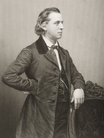 1860年にロンドンで出版された「著名な人物の応接室、第2巻」の写真からDJパウンドが彫刻したヘンリーワードビーチャー（1813-1887） 作： John Jabez Edwin Paisley Mayall