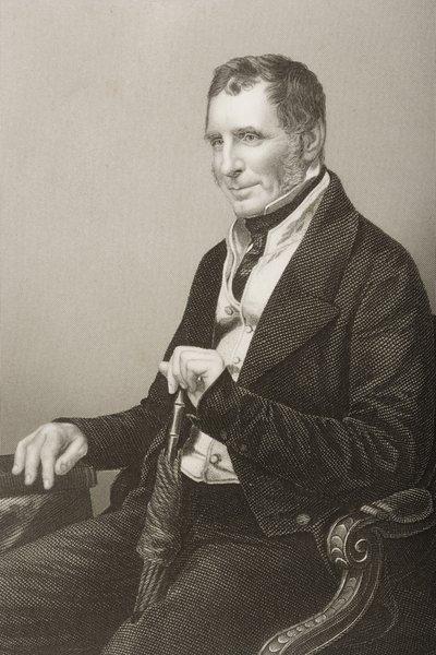 ジョセフワーナーヘンリー（1793年から1884年）、DJパウンドが1860年にロンドンで出版した「著名な人物の応接室、第2巻」の写真から彫刻 作： John Jabez Edwin Paisley Mayall