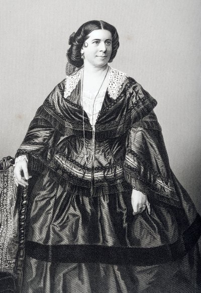 マダムアンナビショップ（1810-84）は、DJパウンドが1860年にロンドンで出版した「著名な人物の応接室、第2巻」の写真から彫刻されています。 作： John Jabez Edwin Paisley Mayall