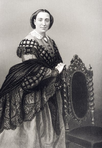 マダムロジーノペンコ（1823-94）、1860年にロンドンで出版された「著名な人物の応接室、第2巻」の写真からDJパウンドが彫刻 作： John Jabez Edwin Paisley Mayall