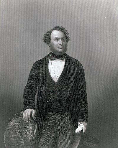マイケルコスタ、DJポンドによって刻まれた「著名な人物の応接室」から 作： John Jabez Edwin Paisley Mayall