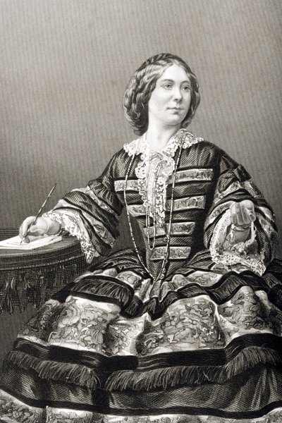 1860年にロンドンで出版された「著名な人物の応接室、第2巻」の写真からDJパウンドが彫刻したミスエイミーセジウィック（1830〜97年） 作： John Jabez Edwin Paisley Mayall