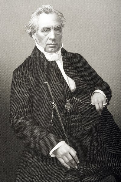 1860年にロンドンで出版された「著名な人物の応接室、第2巻」の写真からDJパウンドによって彫刻されたサミュエルドーランドワディ（1804-76） 作： John Jabez Edwin Paisley Mayall