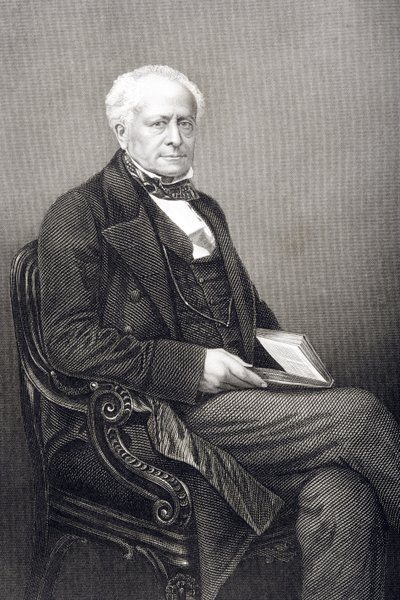 フィッツロイケリー卿（1796-1880）は、1860年にロンドンで出版された「著名な人物の応接室、第2巻」の写真から、DJパウンドによって彫刻されました。 作： John Jabez Edwin Paisley Mayall