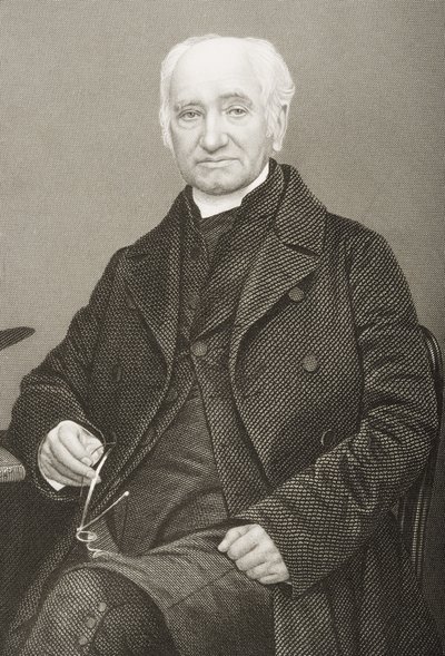 トーマスヴォウラーショーツ（1790-1872）、DJパウンドが1860年にロンドンで出版した「著名な人物の応接室、第2巻」の写真から彫刻 作： John Jabez Edwin Paisley Mayall