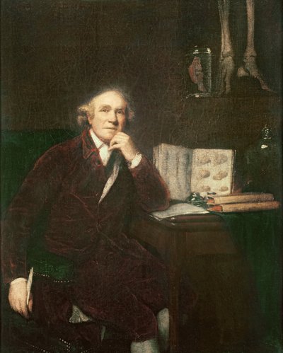ジョシュアレイノルズ卿（1723-92）1813年後のジョンハンター（1728-1793）の肖像 作： John Jackson