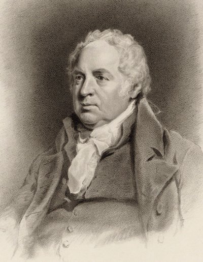 ヴァイオリン奏者で作曲家のウィリアム・シールドの肖像 1748-1829、1822年。 作： John Jackson