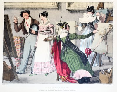 Les Dames Artistes、RodwellおよびMartinによる出版、1820年 作： John James Chalon