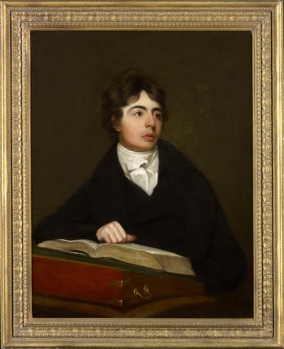 新古典主義 : 詩人ロバート・スーシー（1774-1843）の肖像 par Masquerier, John James (1778-1855), 1804年頃。キャンバスに油彩、91,4x71,1.個人蔵 作： John James Masquerier