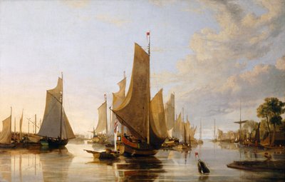ヤーマスウォーターフロリック、1821年頃（キャンバスに油彩） 作： John & John Berney (1794 1842) Crome