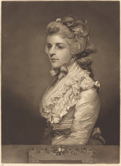 白いドレスを着たミス・ケンブル 作： John Jones after Sir Joshua Reynolds
