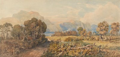 川と山のある風景 作： John Joseph Cotman