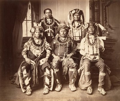 Otoe-Missouria Delegation, 1881年。 作： John K. Hillers.