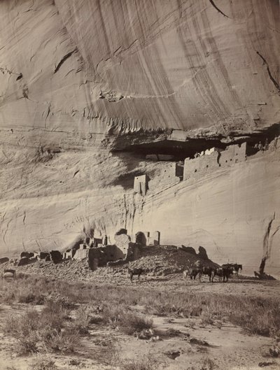 クリフ住居跡、アリゾナ州カニョンデシェイc。 1879-1881。 作： John K. Hillers