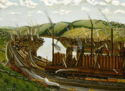 ペンシルベニア州モノンガヒラリバーバレー、1931年 作： John Kane