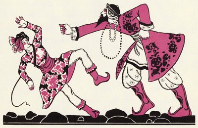アラジンと不思議なランプの物語」の装飾（カラーリトグラフ 作： John Kettelwell