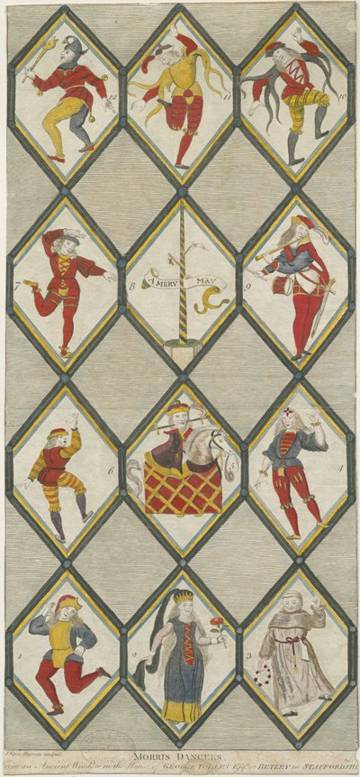 Betley Glass Window-Morris Dancers：engraving、nd [1751-1790]（印刷） 作： John Keyse Sherwin