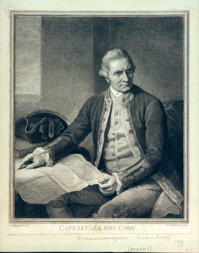 ジェームズ・クック船長（1728-1779） 作： John Keyse Sherwin