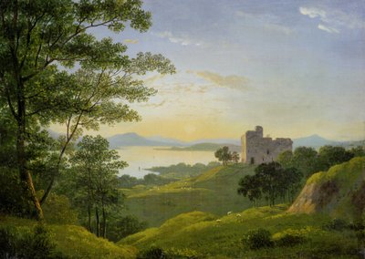 西部高地の日没、1820年頃 作： John Knox
